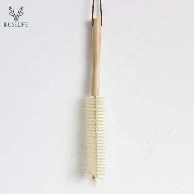 Japanese Style Wooden Long Handle Beech Bottle Brush for Kitchen